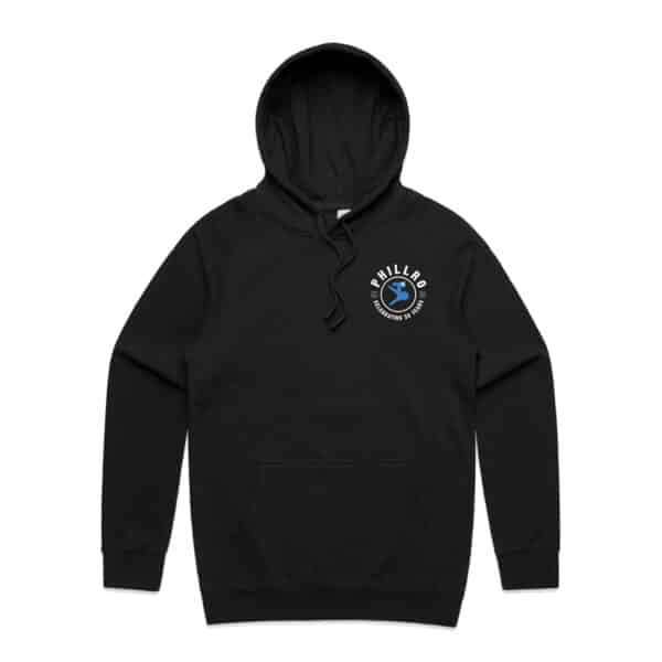 Phillro Crew Hoodie Front Black