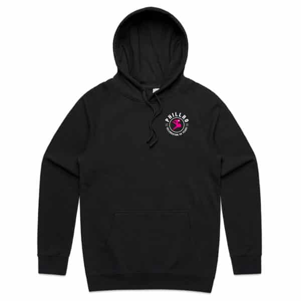 Phillro crew hoodie black pink front